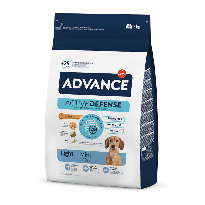 ADVANCE DOG MINI LIGHT POLLO Y ARROZ 3 KG