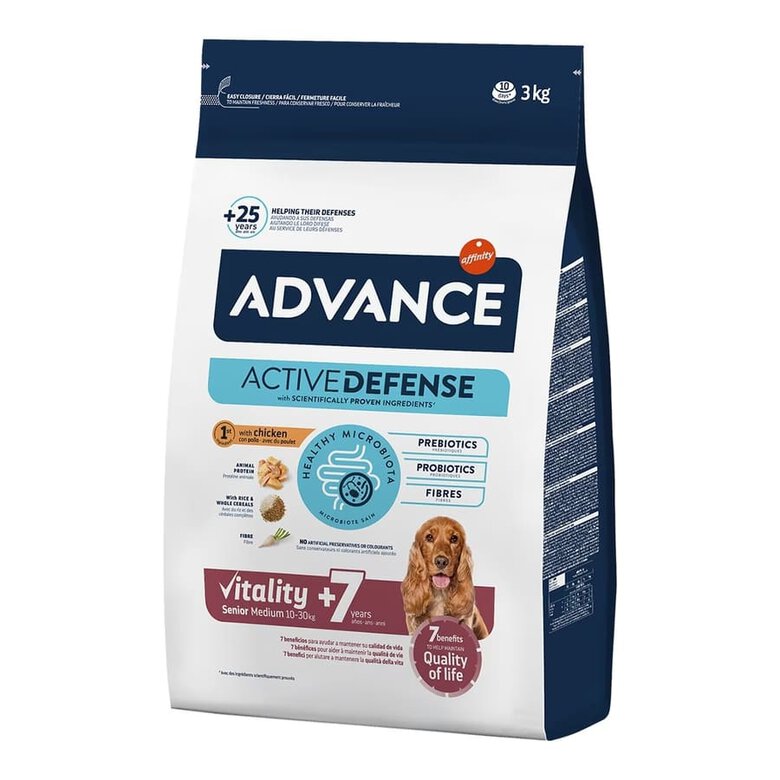 ADVANCE DOG MEDIUM SENIOR POLLO Y ARROZ 3 KG
