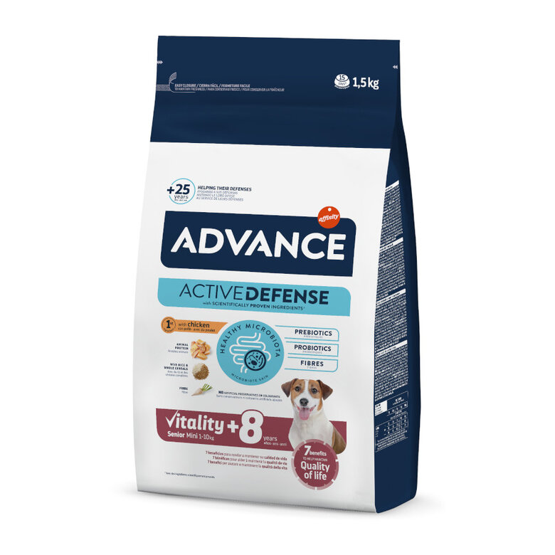 ADVANCE DOG MINI SENIOR POLLO Y ARROZ 1,5 KG