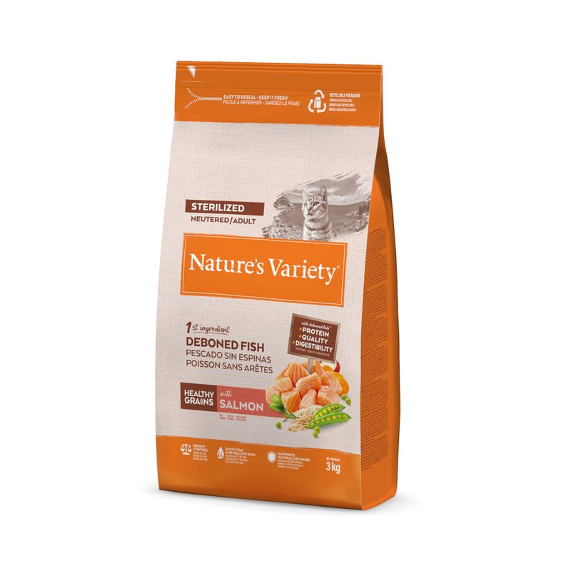 NATURE VARIETY CAT SELECTED STERILIZED SALMON NO GRAIN 3kg