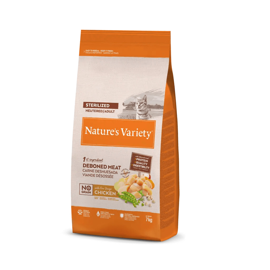 NATURE VARIETY CAT STERILIZED CHICKEN NO GRAIN 7KG