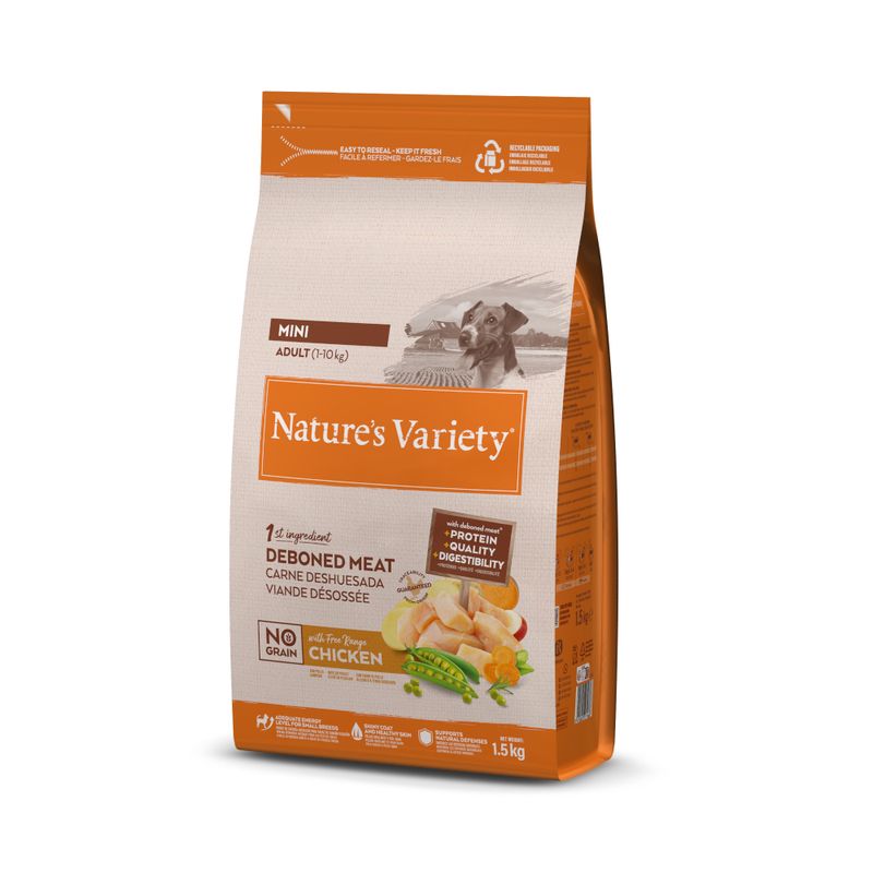 NATURE VARIETY DOG MINI ADULT CHICKEN NO GRAIN 1,5KG