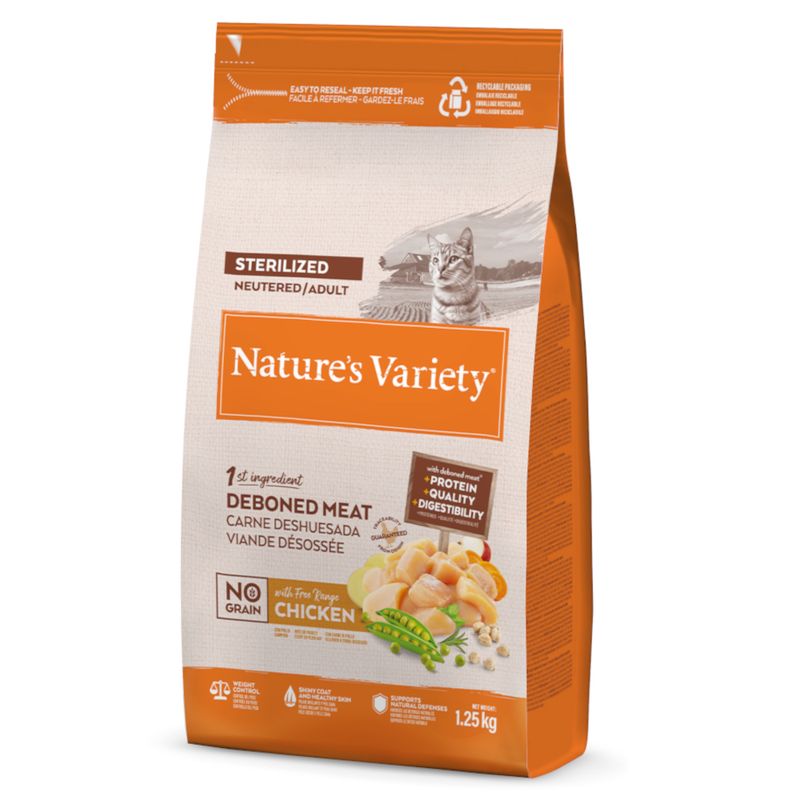 NATURE VARIETY CAT STERILIZED CHICKEN NO GRAIN 1,25 kg