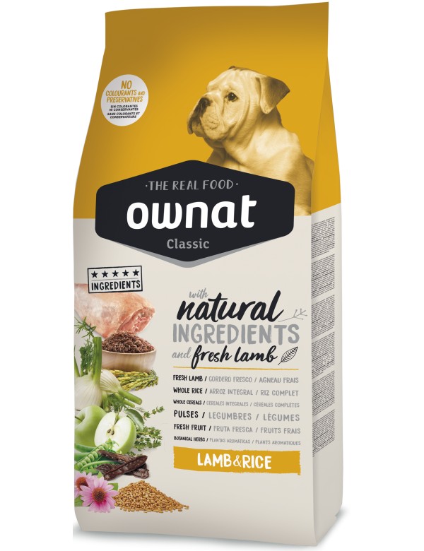 OWNAT DOG CLASSIC CORDERO 20 KG