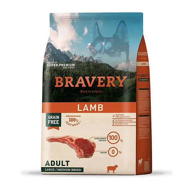 BRAVERY LARGE/MEDIUM ADULT LAMB 4KG