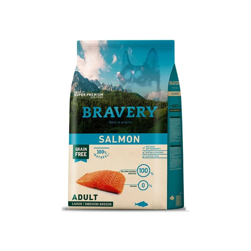 BRAVERY LARGE/MEDIUM ADULT SALMON 12KG