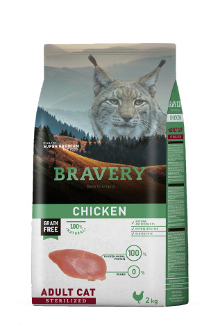BRAVERY CAT ADULT CHICKEN STERILIZED 2KG
