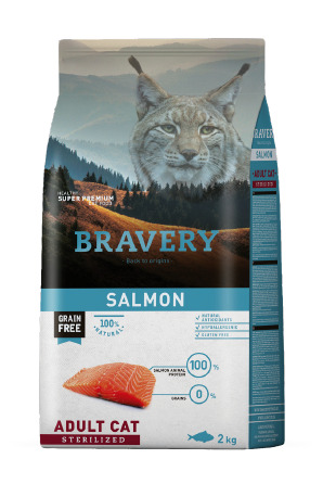 BRAVERY SALMON ADULT CAT STERILIZED 2KG