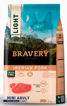 BRAVERY MINI ADULT LIGHT IBERIAN PORK 2KG