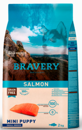 BRAVERY MINI PUPPY SALMON 2KG