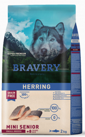 BRAVERY DOG HERRING SENIOR 2KG